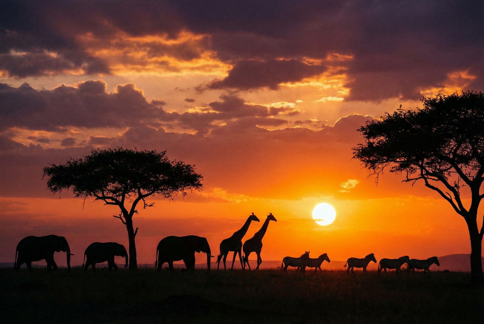 糖心非洲草原日落视频